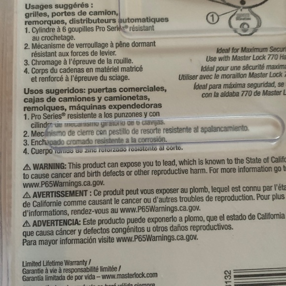 Silver Hidden Shackle Padlock - Picture 7 of 8